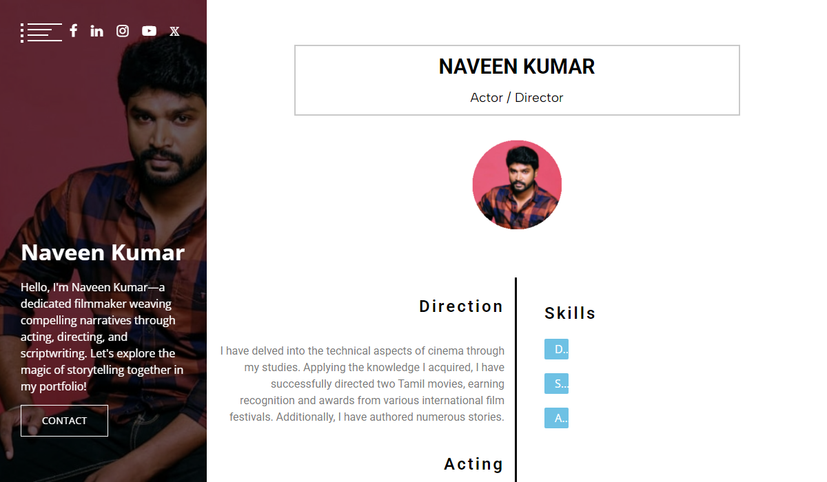 Naveen Kumar Filmmaker website
